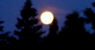 Homesteading Northern Maine…Full Moon in the Western Sky….July 4 2012