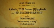 2 Minute / $ 3 Pastured (1) Egg Omelet using 100% Grass-Fed Beef