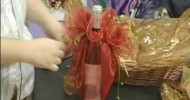 How To Make Elegant Gift Baskets : How To Wrap Wine For a Gift Basket
