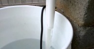 Simple buckets aquaponics setup