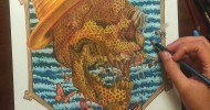 “THE BEEKEEPER” (Honeycomb Skull) DRAWING